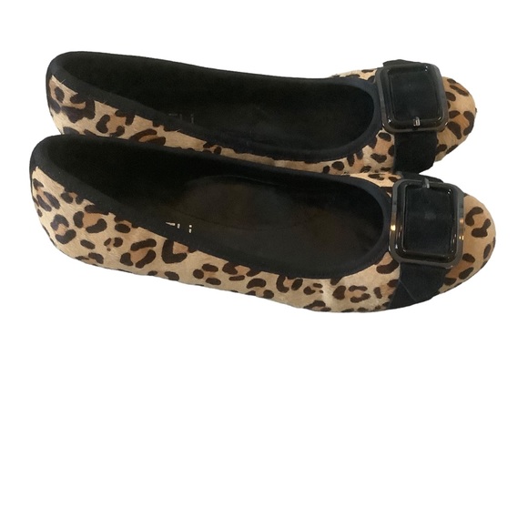 Vaneli women’s calf hair fur leopard ballet flats slip on flats shoes size 5 - Picture 3 of 6